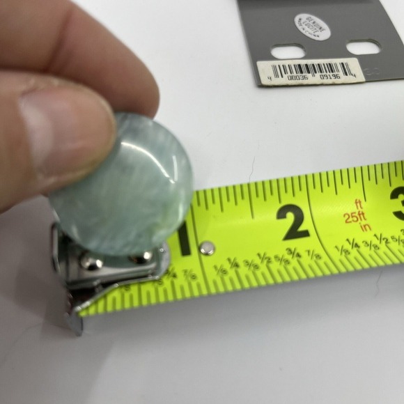 Vintage Ocean Blue Lucite Round Large Clip-on Earrings MOD Button‎ 1" - Picture 7 of 7